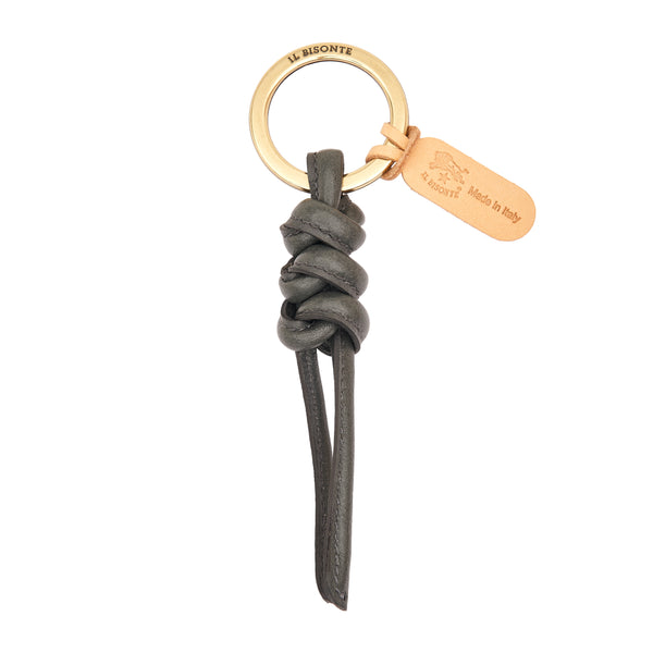 Snodo | Women's keyring in vintage leather color grafite