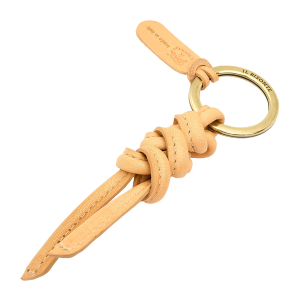 Snodo | Women's keyring in vintage leather color natural