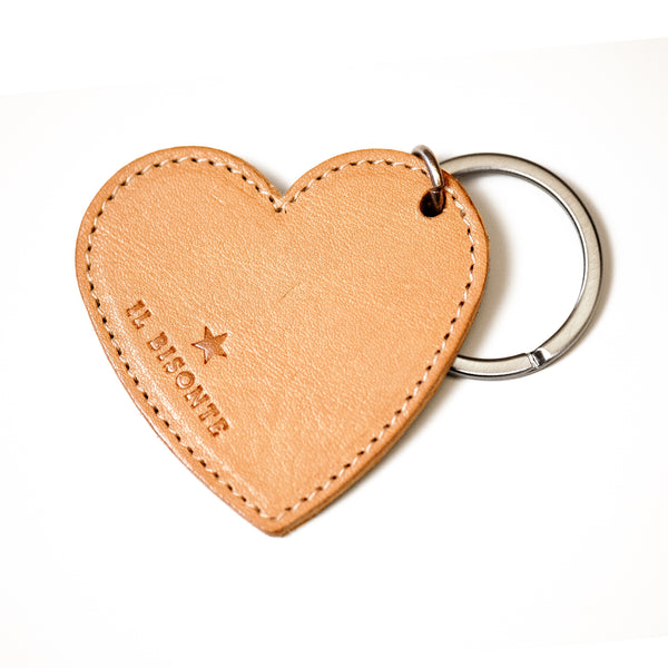 Gadget | Porte clefs pour femme en cuir couleur naturel