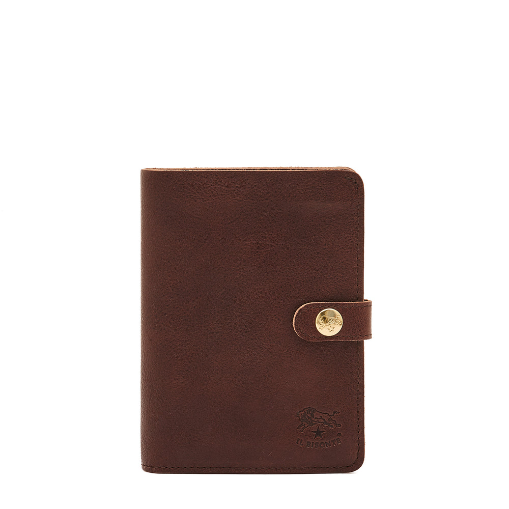 Women's wallet in vintage leather color coffee