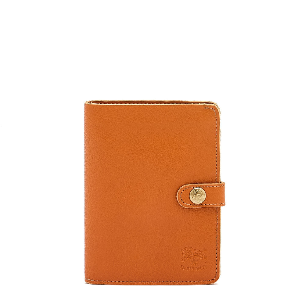 Women's wallet in leather color caramel