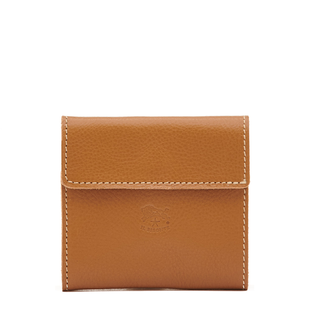 Wallet in leather color gianduja