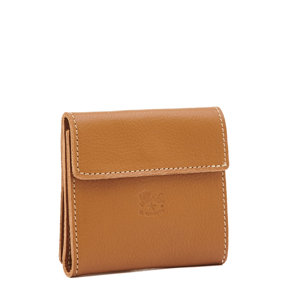 Wallet in leather color gianduja