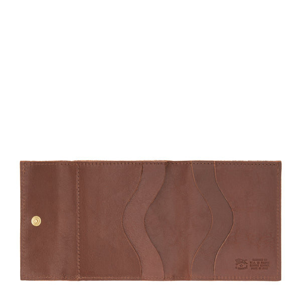 Wallet in calf leather color brown