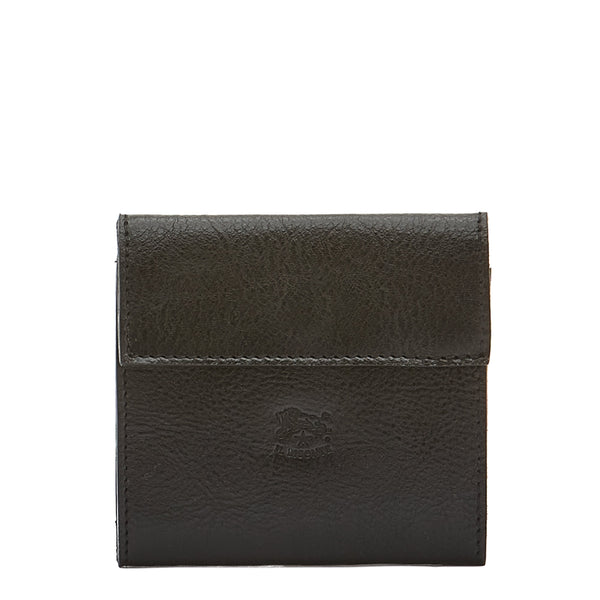 Wallet in leather color black