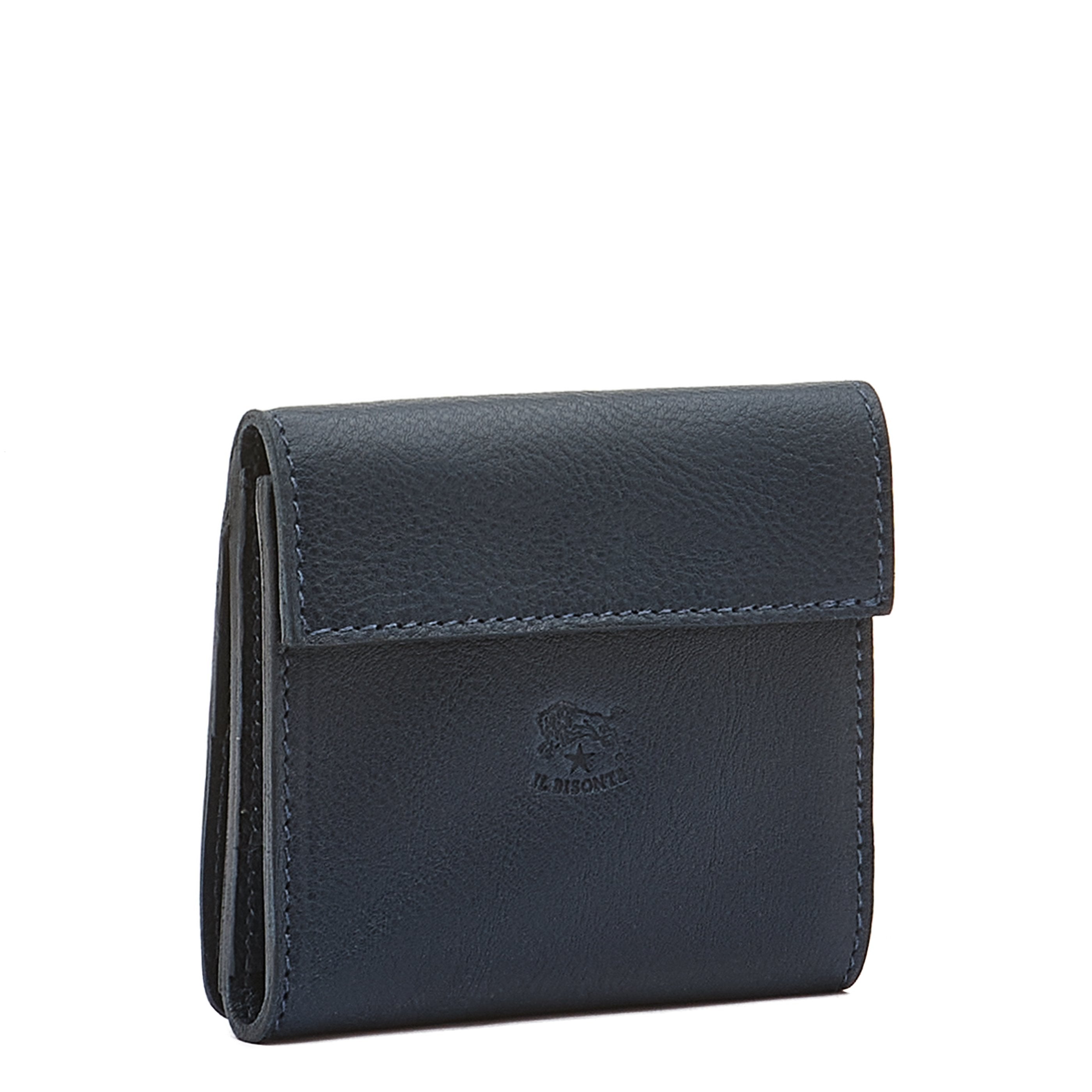 Portefeuille en cuir couleur bleu