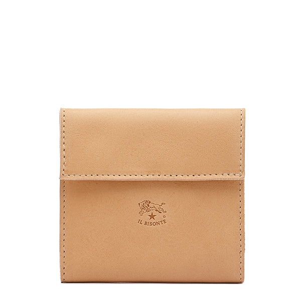 Wallet in leather color natural