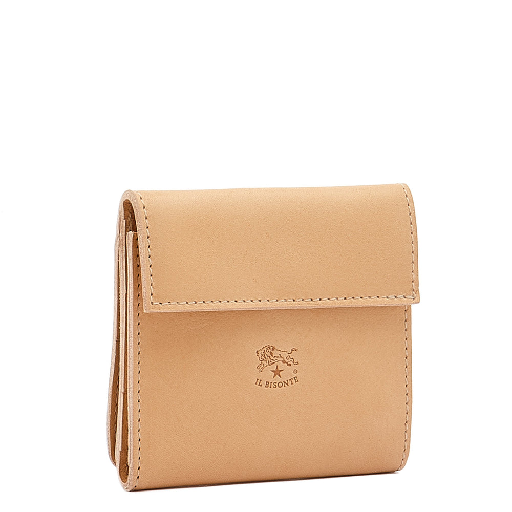 Wallet in leather color natural