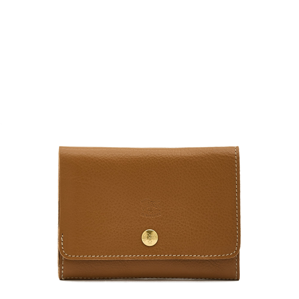 Alberese | Wallet in leather color gianduia