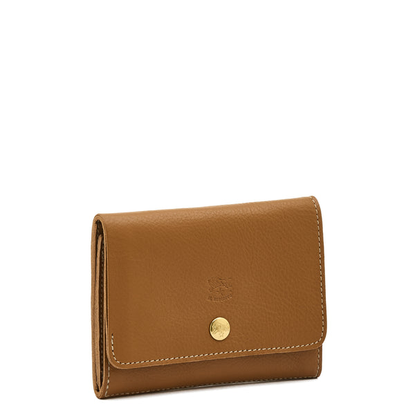 Alberese | Wallet in leather color gianduia