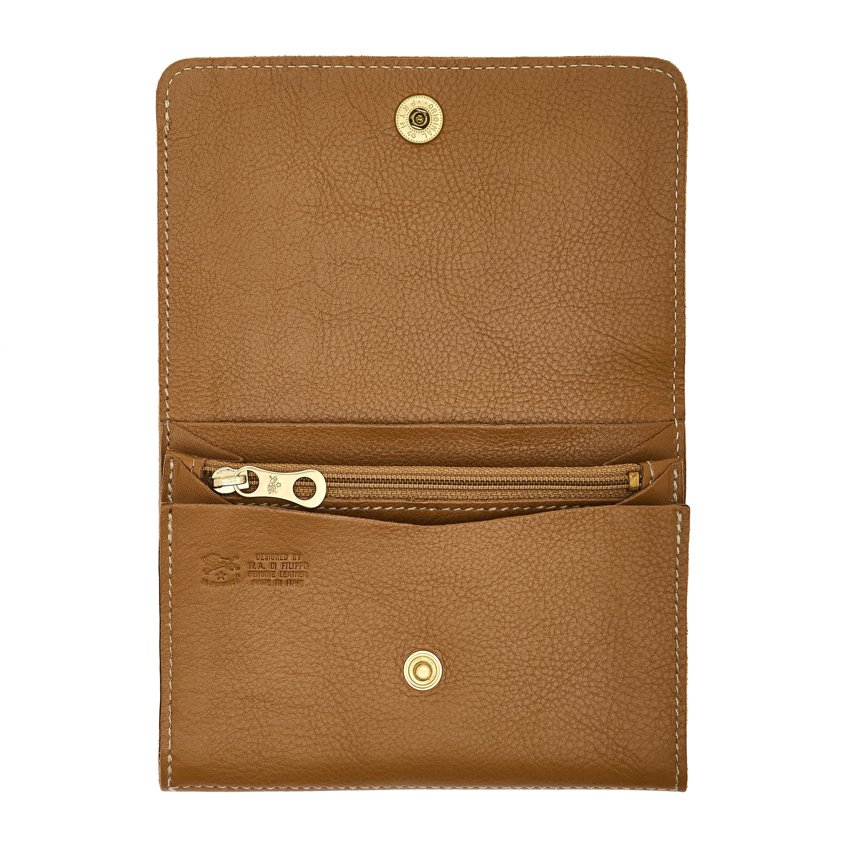 Alberese | Wallet in leather color gianduia