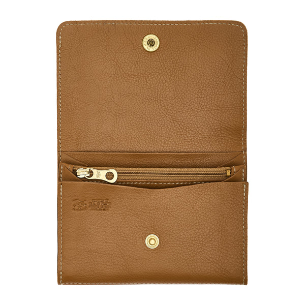 Alberese | Wallet in leather color gianduia