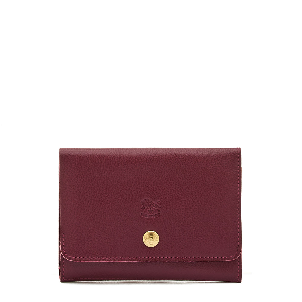 Alberese | Wallet in leather color black cherry