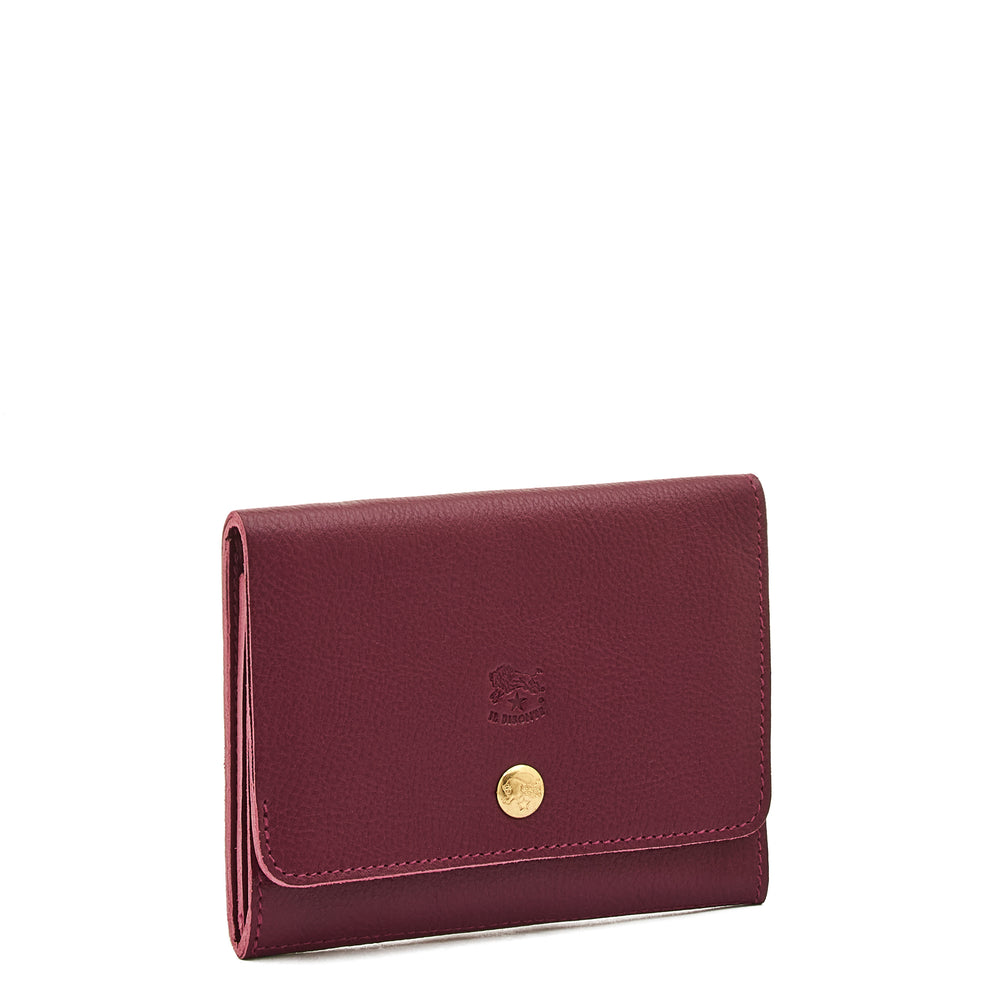 Alberese | Wallet in leather color black cherry