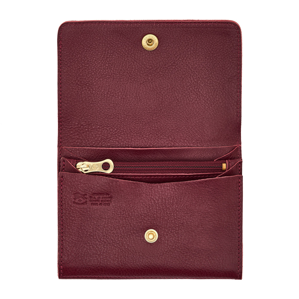 Alberese | Wallet in leather color black cherry