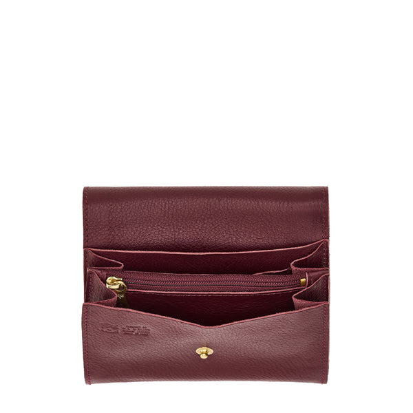 Alberese | Wallet in leather color black cherry