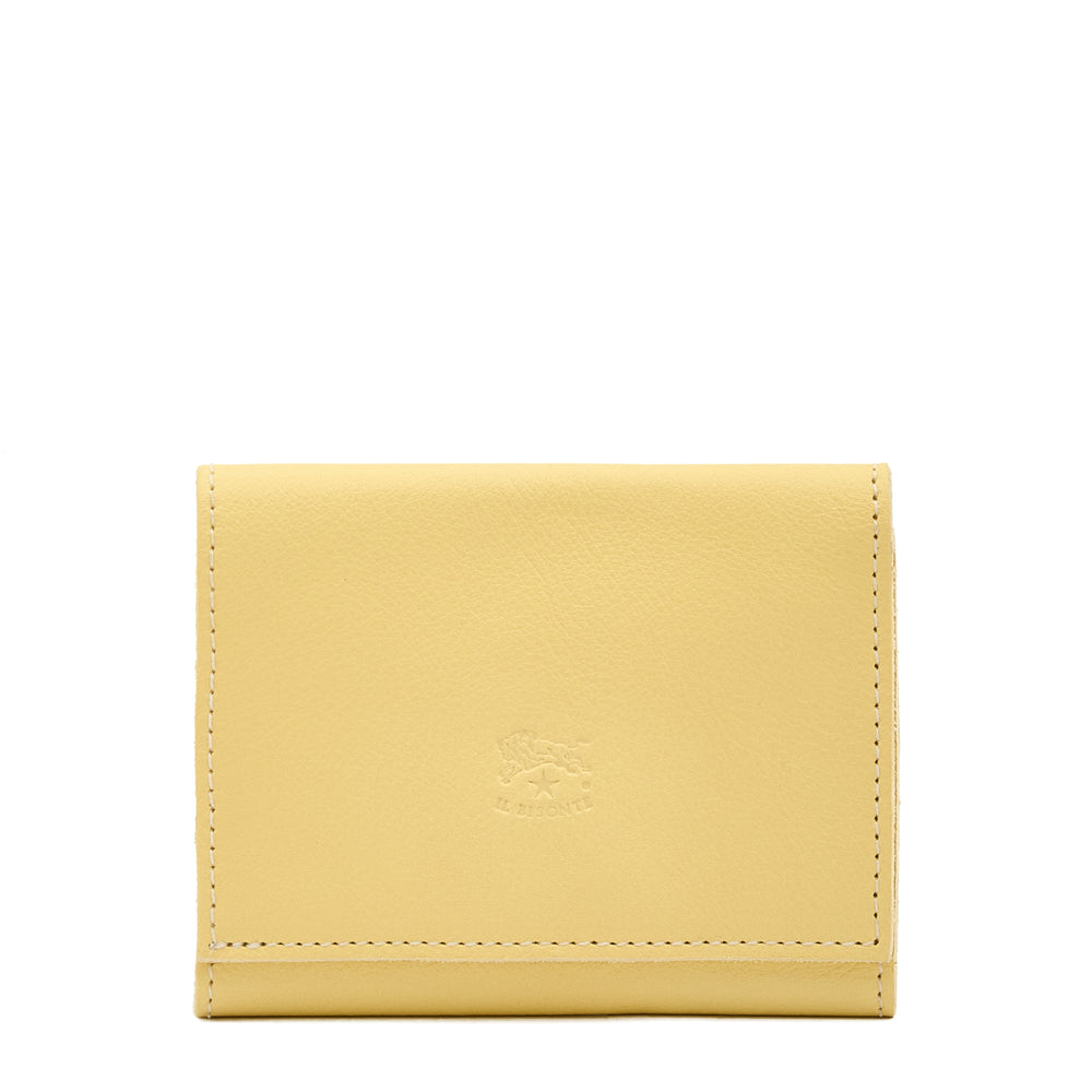 Wallet in leather color vanilla