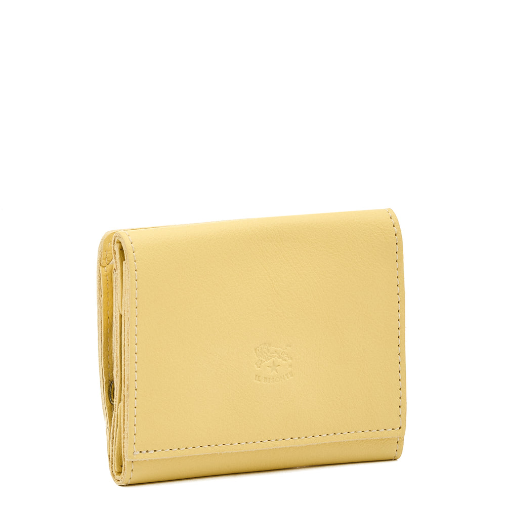 Wallet in leather color vanilla