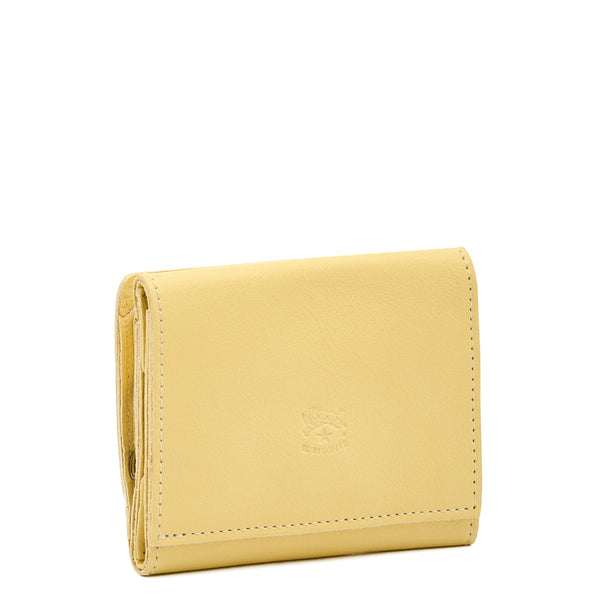 Wallet in leather color vanilla