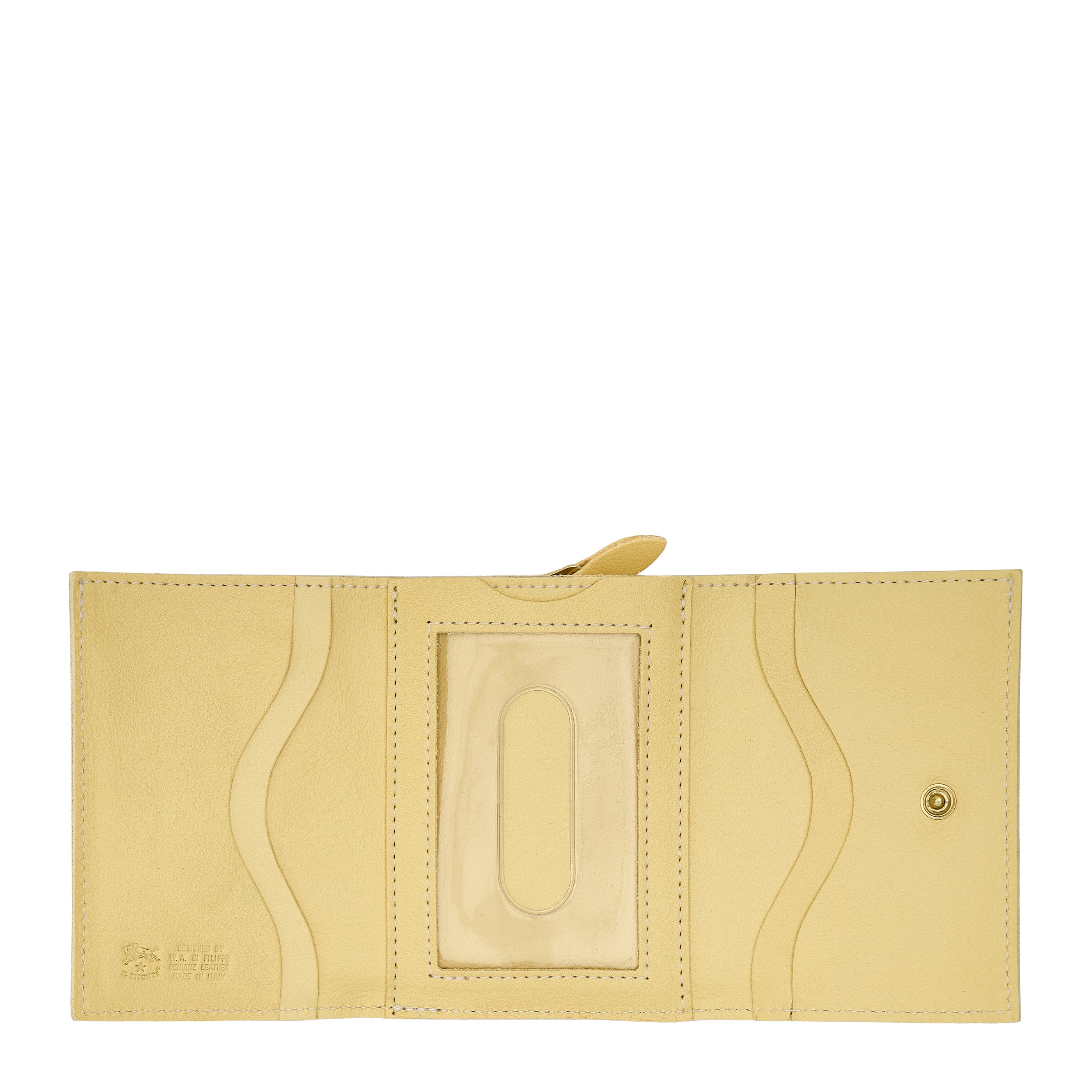 Wallet in leather color vanilla