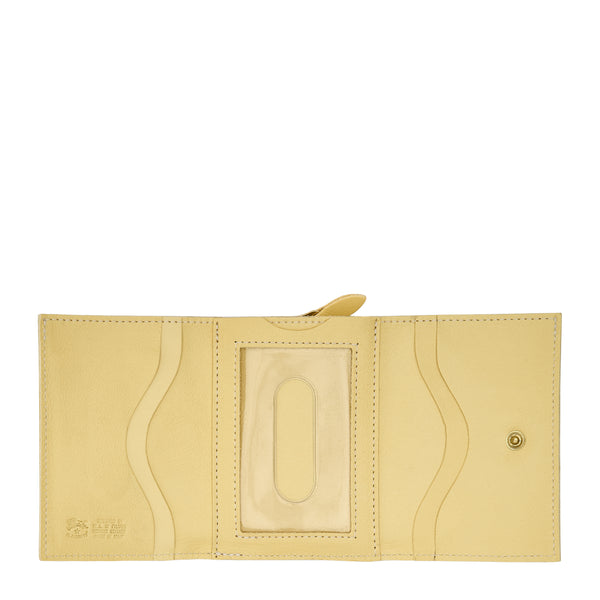 Wallet in leather color vanilla