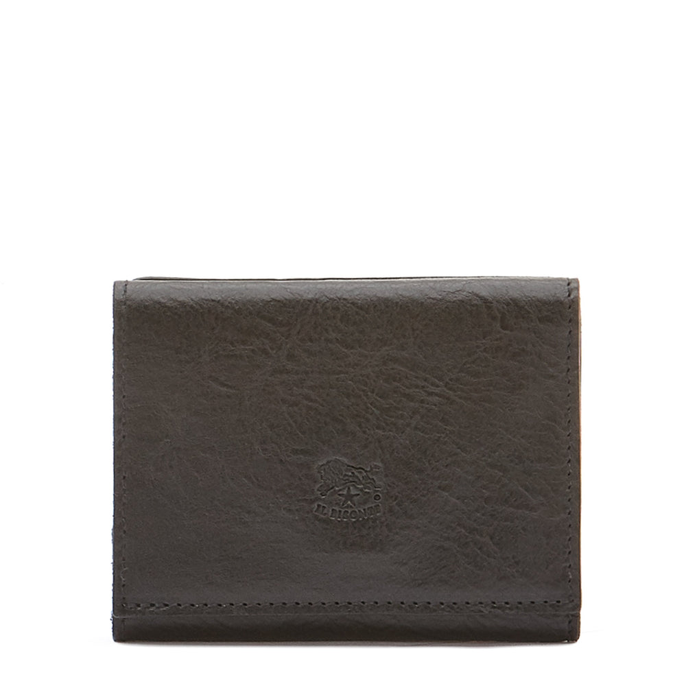 Wallet in calf leather color black