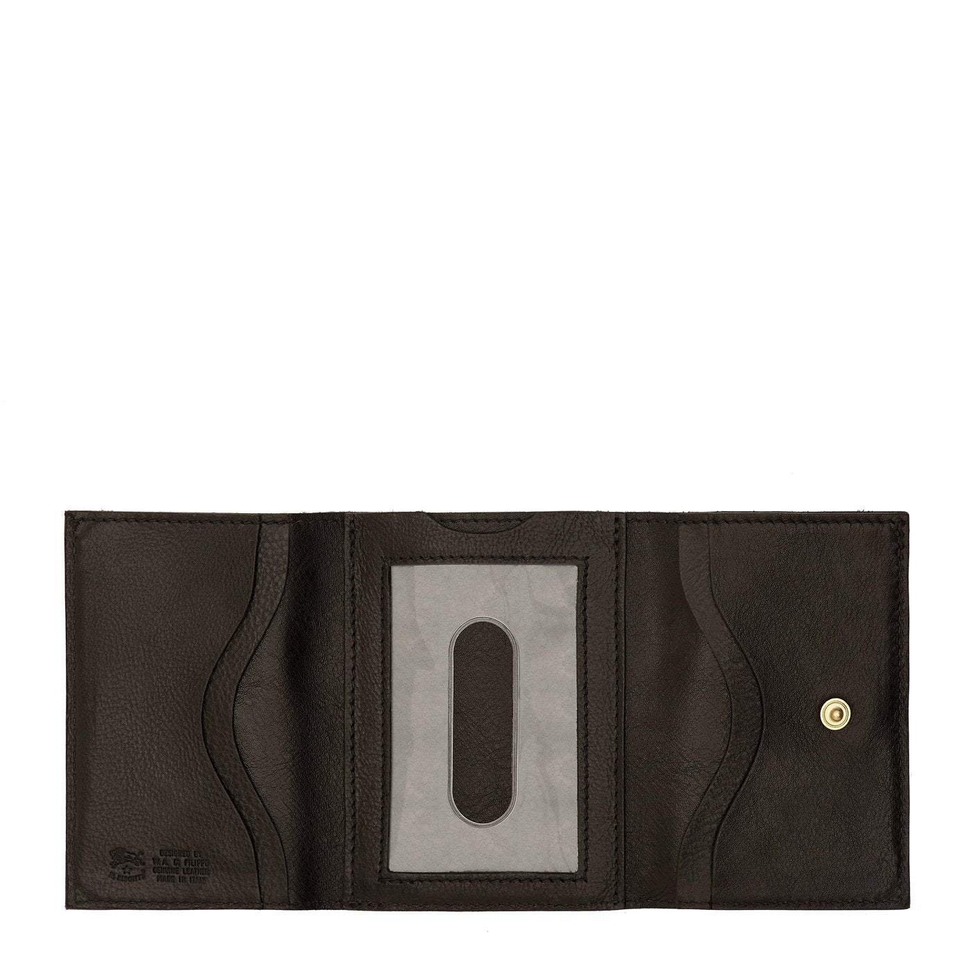 Wallet in leather color black