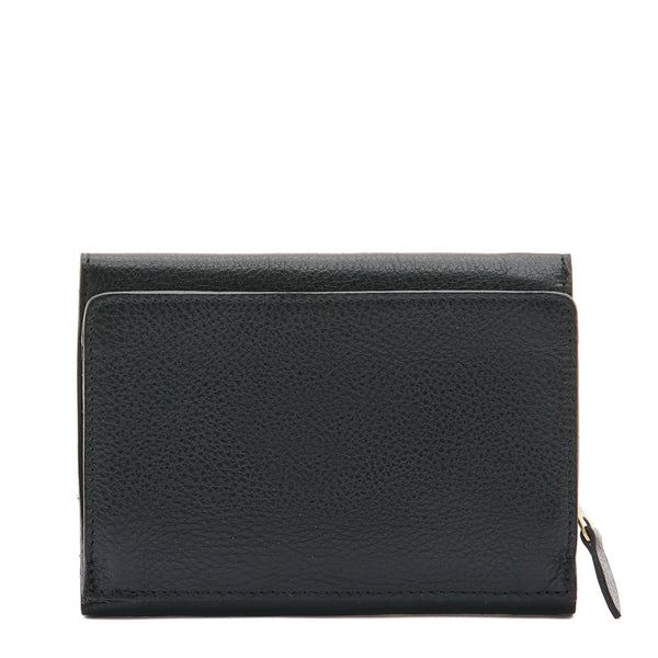 Wallet in leather color black