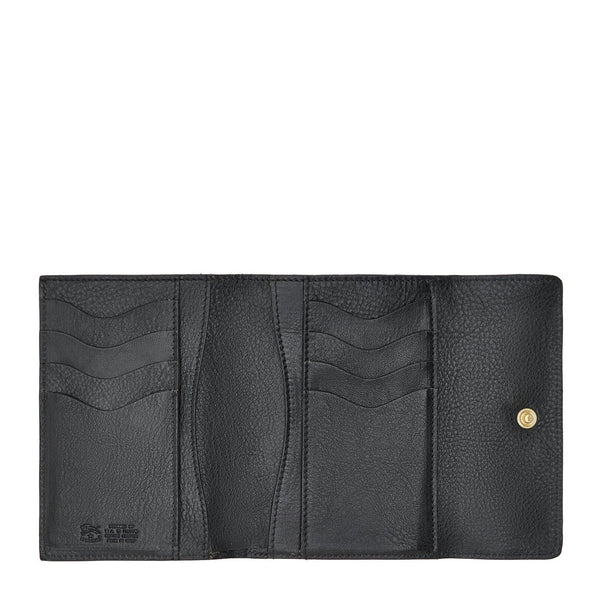 Wallet in leather color black