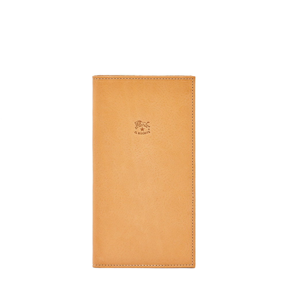 Wallet in calf leather color natural