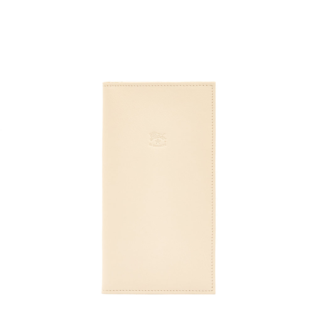 Wallet in leather color milk