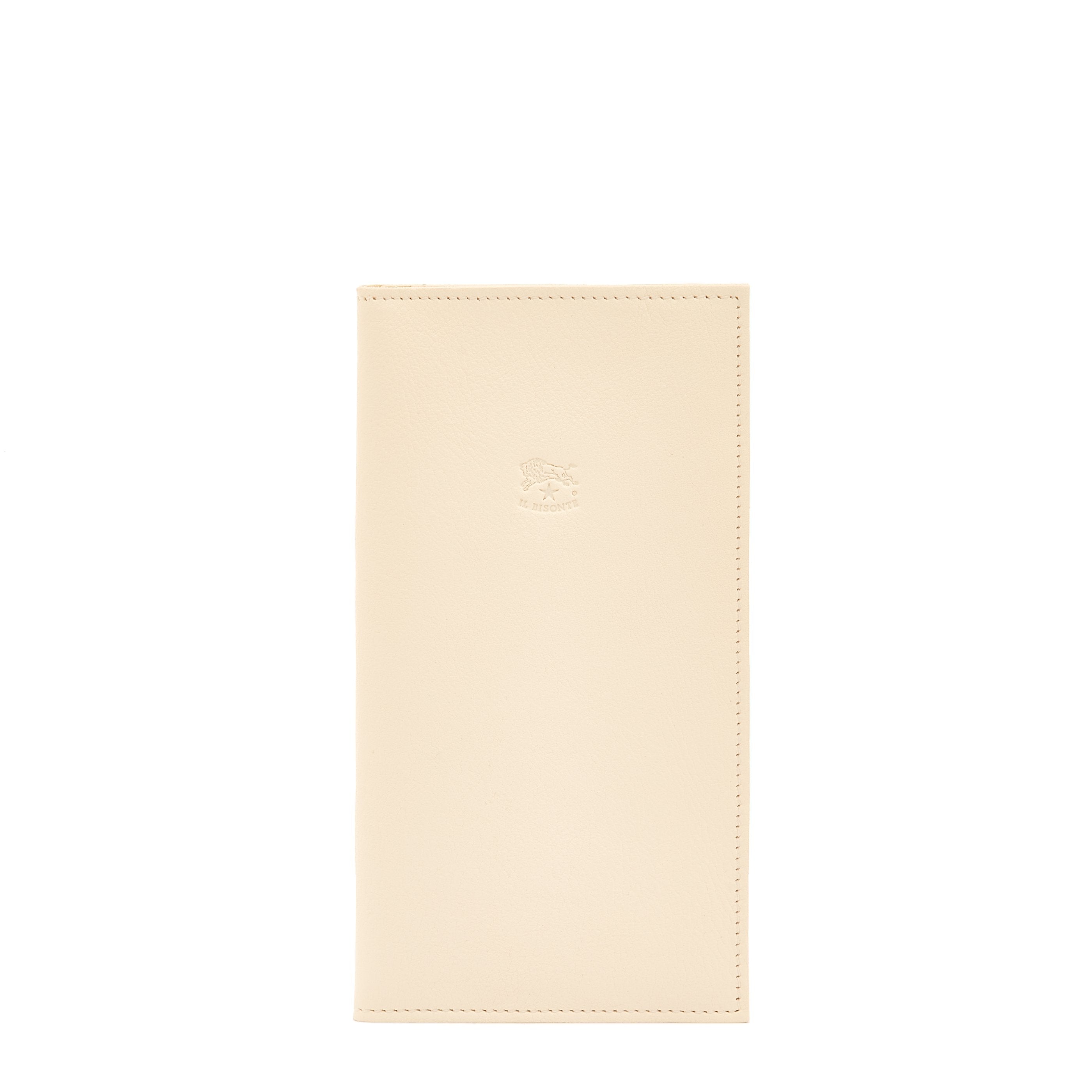 Wallet in leather color milk