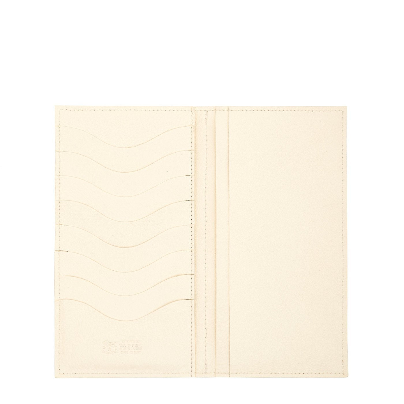 Wallet in leather color milk