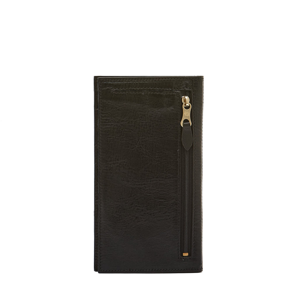 Portefeuille en cuir couleur noir