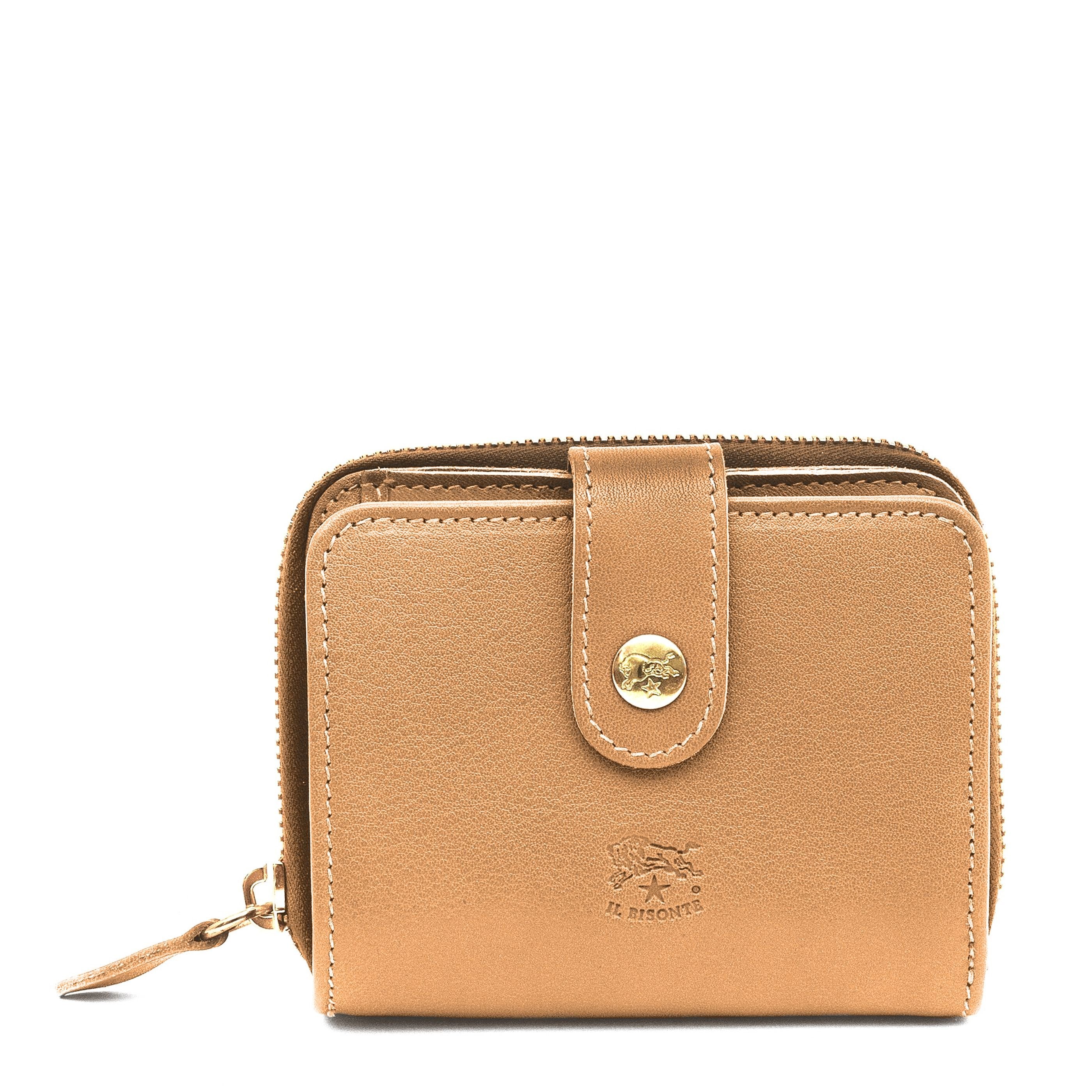 Women's wallet in leather color natural