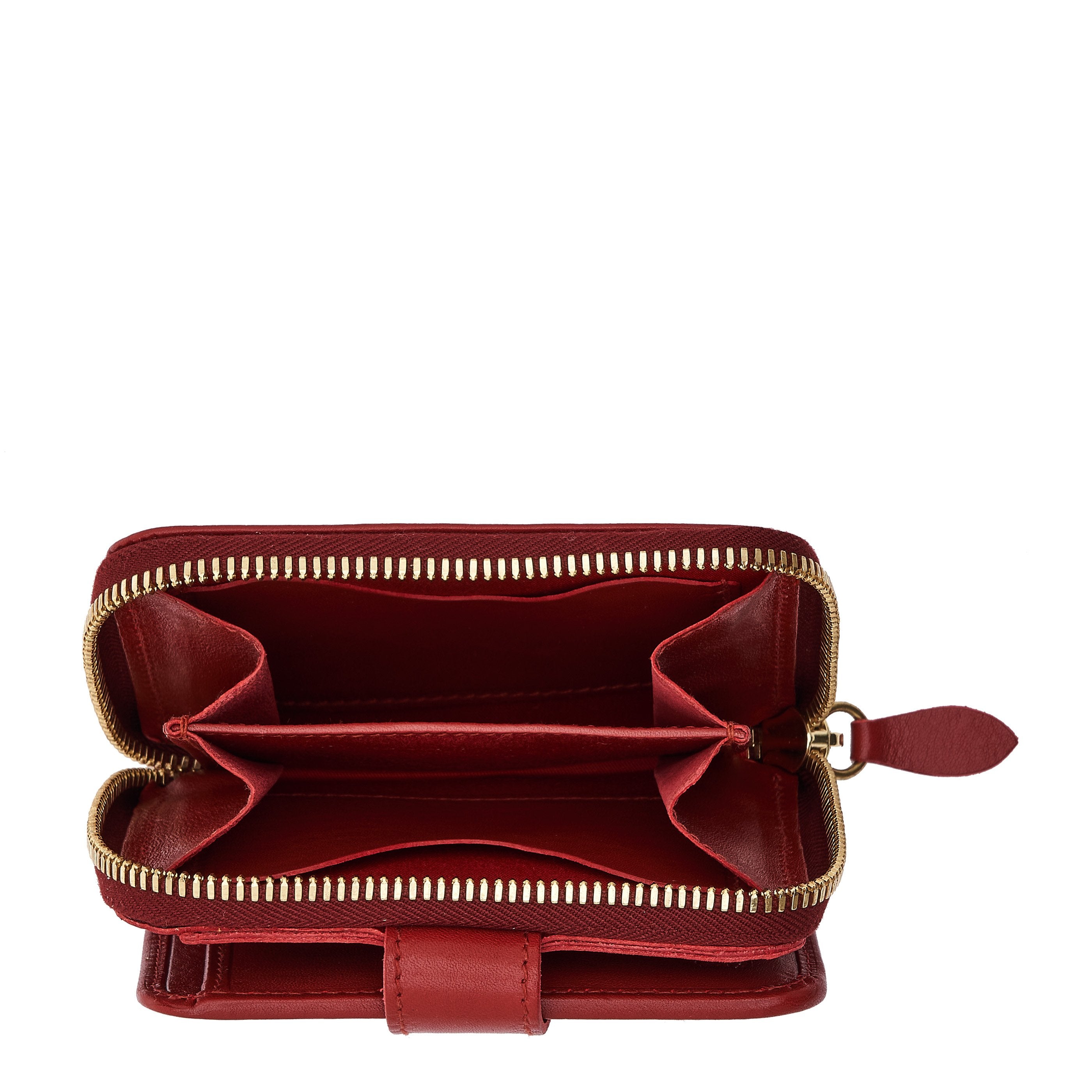 Portafoglio da donna in pelle colore rosso