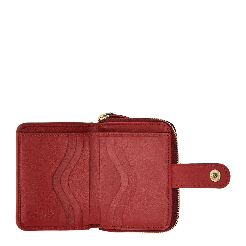 Portafoglio da donna in pelle colore rosso
