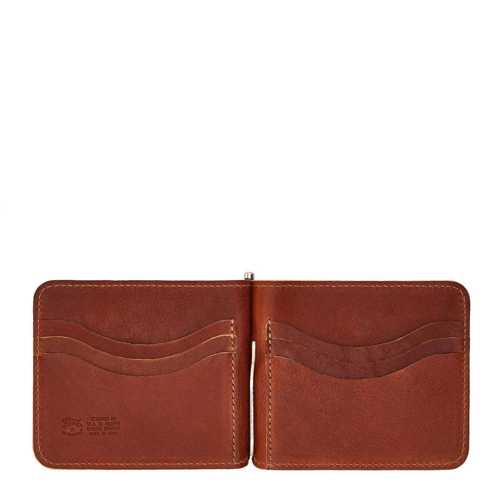 Men's wallet in vintage leather color sepia