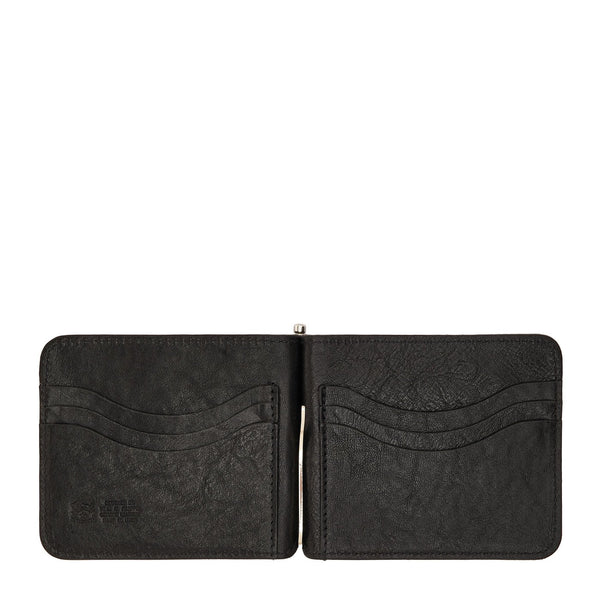 Portefeuille pour homme en cuir vintage couleur noir
