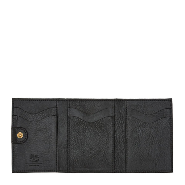 Women's Wallet in Leather color Black
