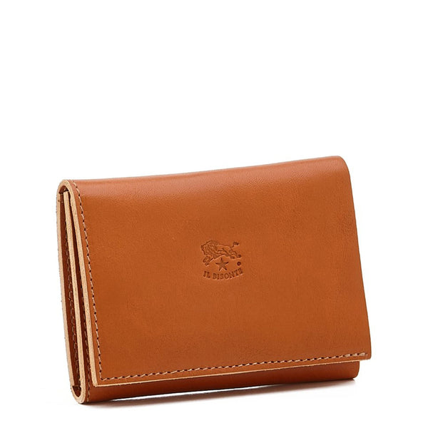 Women's wallet in leather color caramel