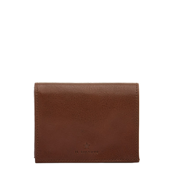 Oliveta | Portefeuille zippé pour femme en cuir couleur arabica