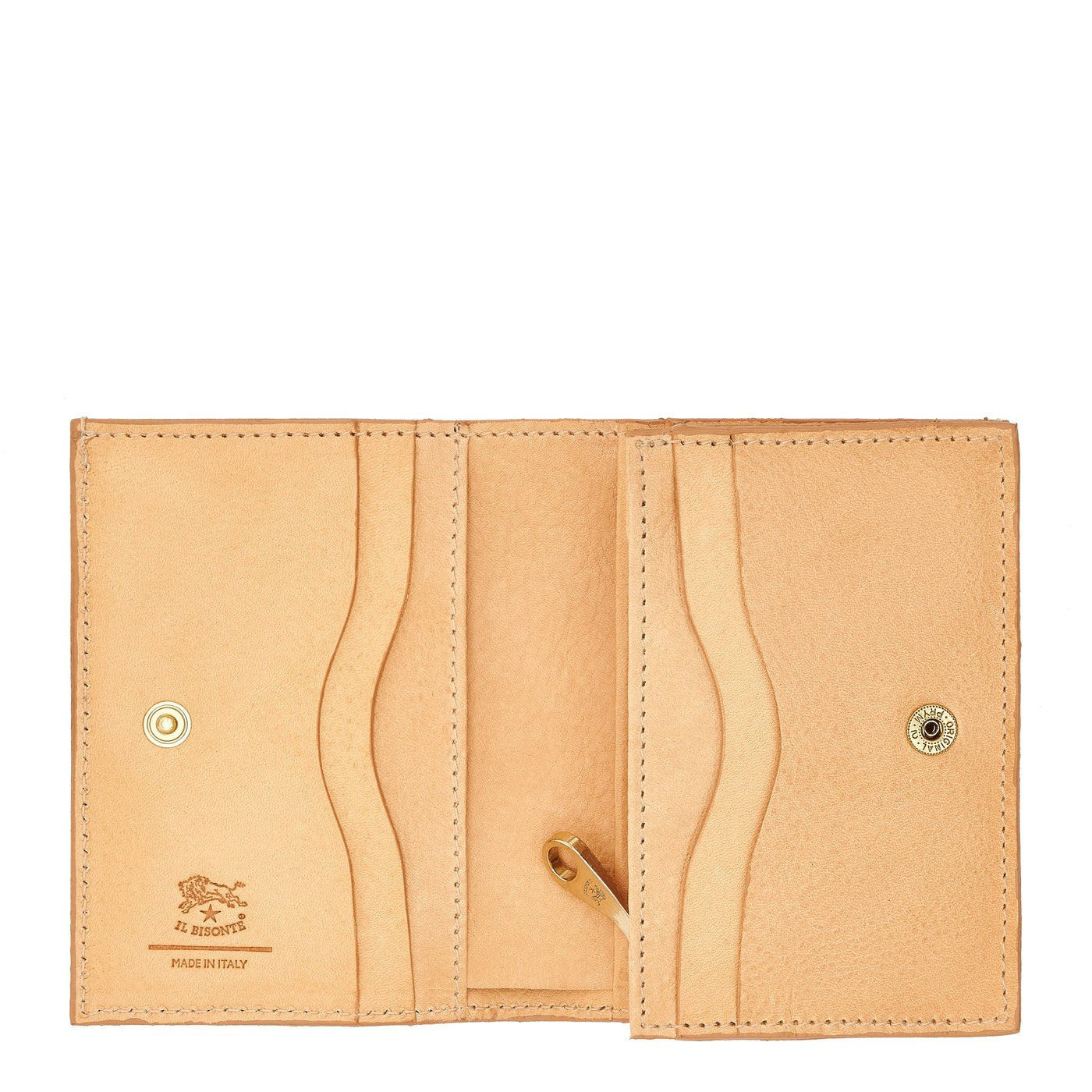 Women's Small Wallet in Leather color Honey - Oliveta line SSW014