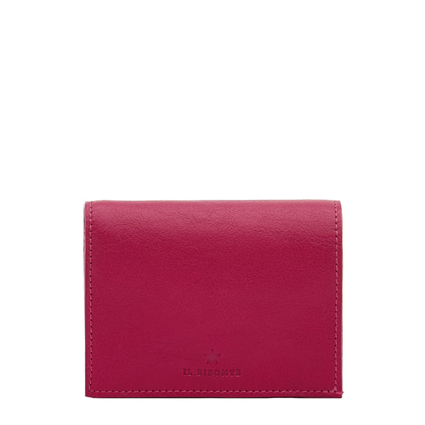 Oliveta | Women's small wallet in leather color cherry