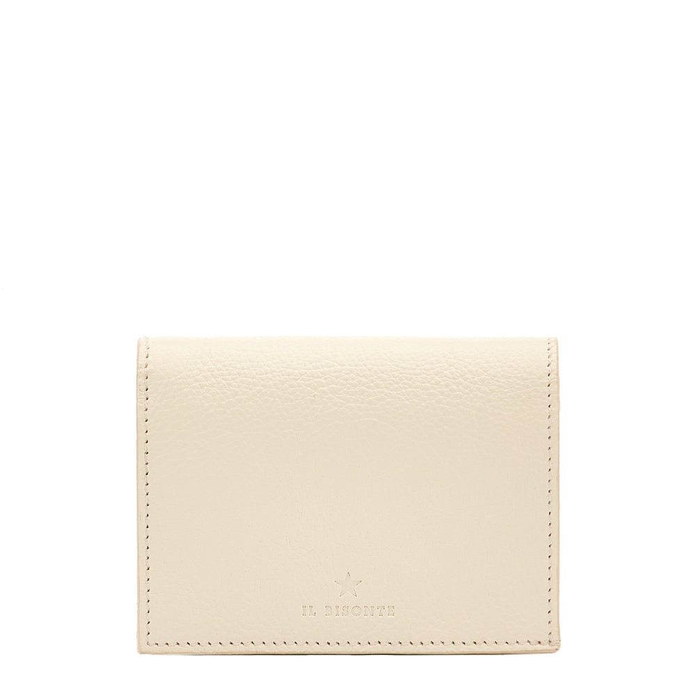 Oliveta | Women's small wallet in leather color milk