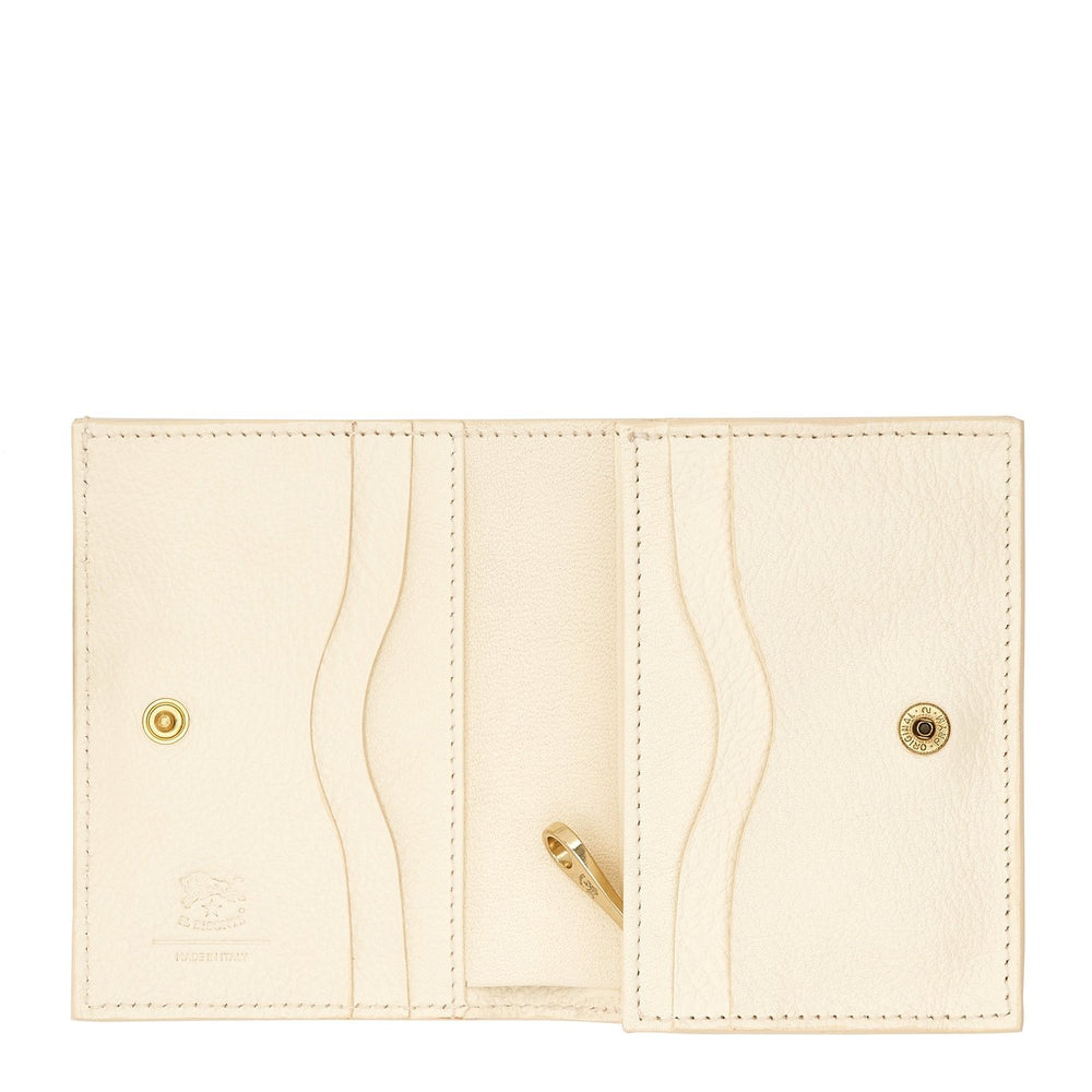 Oliveta | Women's small wallet in leather color milk