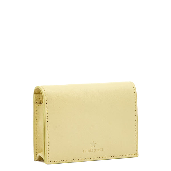 Oliveta | Women's small wallet in leather color mimosa