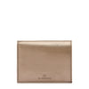 Oliveta | Women's small wallet in metallic leather color metallic bronze