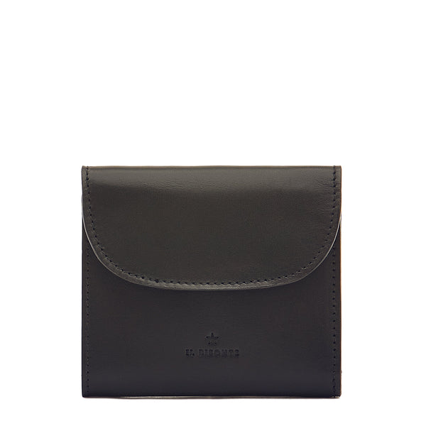 Maggio | Portefeuille zippé pour femme en cuir couleur noir
