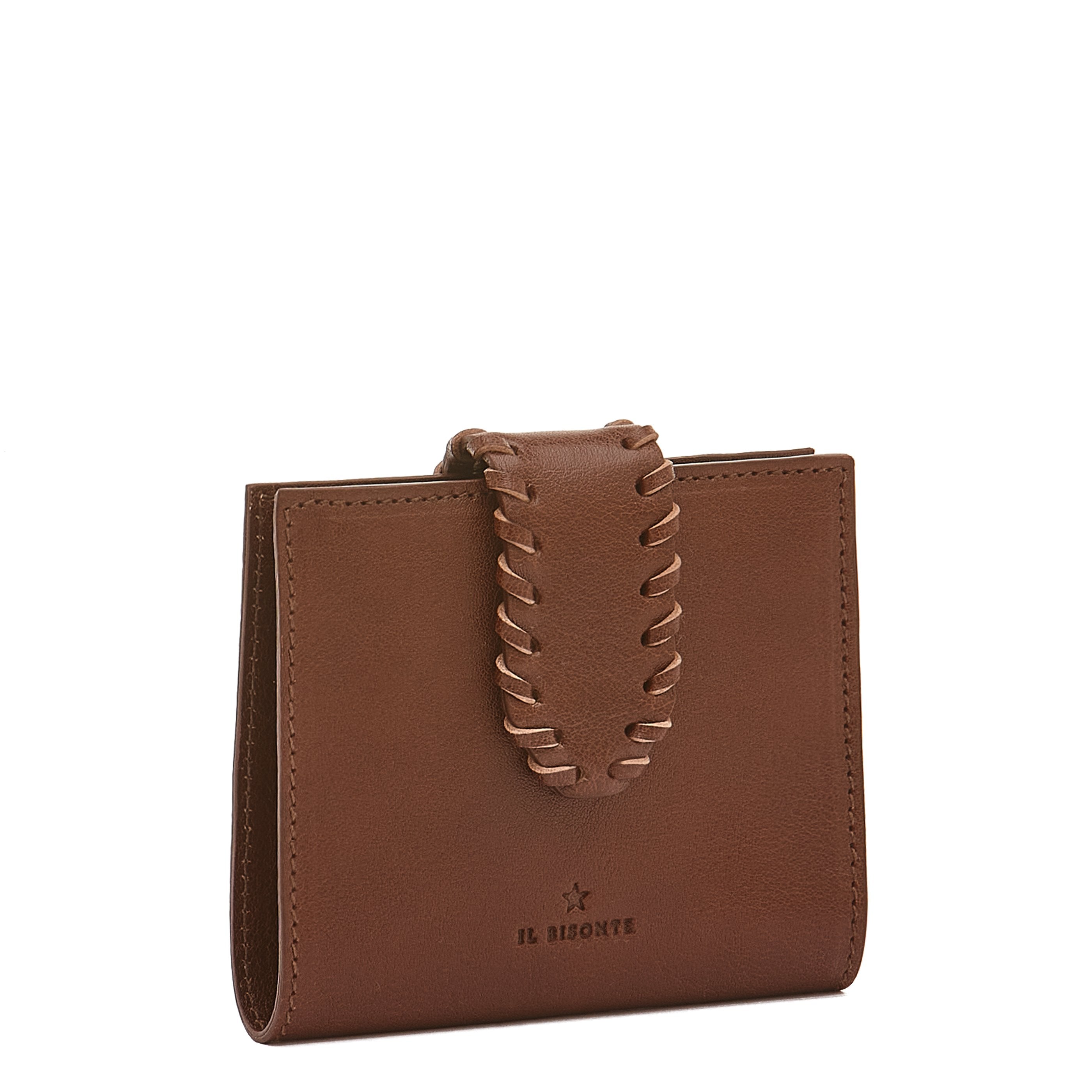La fiaba | Women's small wallet in leather color arabica